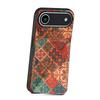 For iPhone 17 Air Case with Card Holder Kickstand Flowers Design Leather Phone Cover
