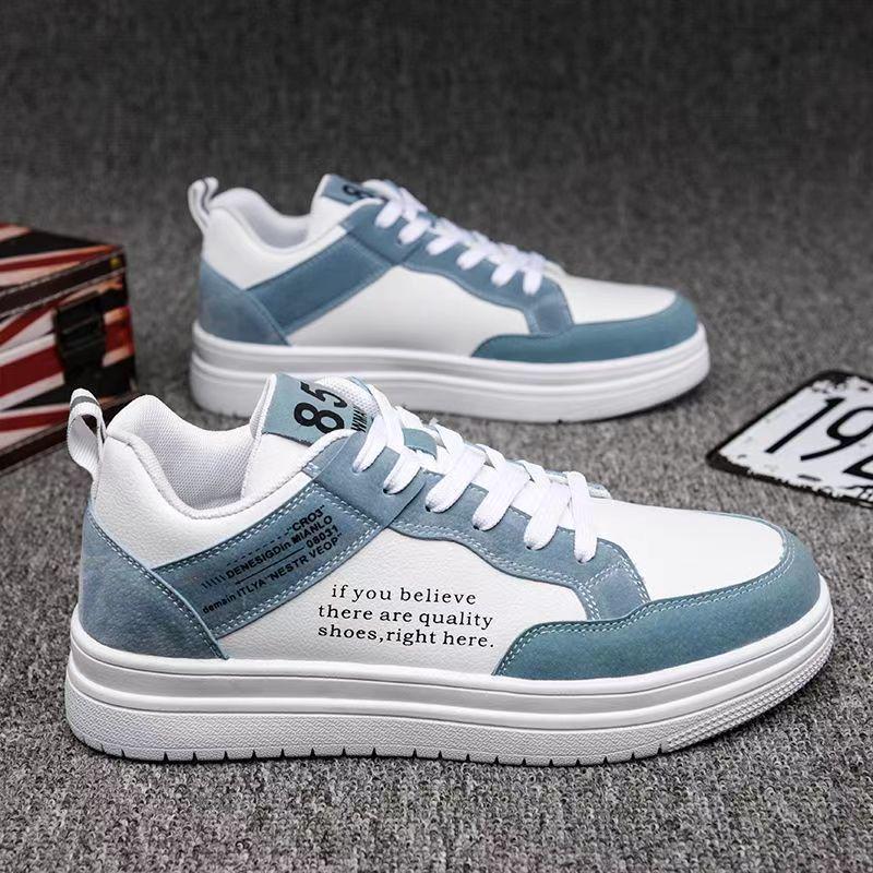 2024 Универсальные мужские черно-белые кеды на мягкой подошве - Дышащие, в трендовом корейском стиле для повседневной носки, Горячо продаваемые среди студентов.