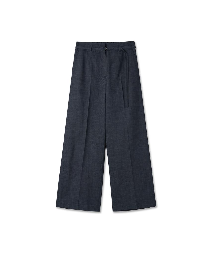 IOLO Women'S Belted Semi-Wide Pants_Blue