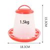 Red Reusable Chicken Water Poultry Handle Farm Supplies Feeders Feed Bucket Poultry Tool