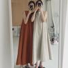 2024 Корейский шик Лето Без Рукавов Длинная Юбка Платье Для Женщин