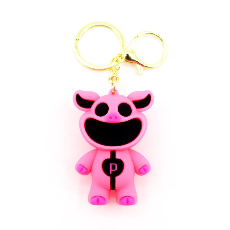 Smilingcritters Bobi Game Time 3 Cute Animal Keychain Big Mouth Monster Pendant Purple