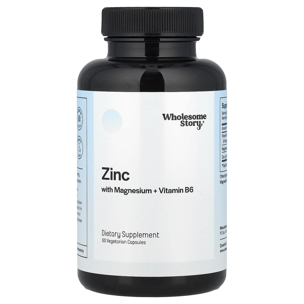 Zinc with Magnesium and Vitamin B6, 60 Veggie Capsules