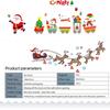 Holiday Scene Xmas Decoration Wall Sticker Home Decals Christmas Window Stickers Santa Claus