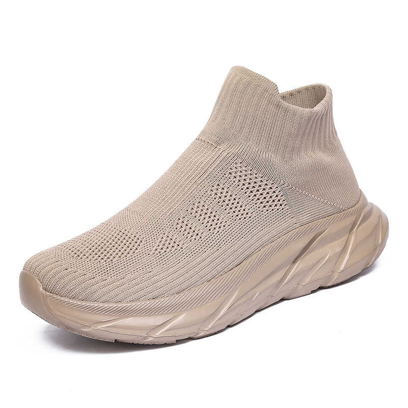 Ботинки-трубы Нескользящие Кроссовки-бегунки Плетеные Бежевые Туфли Мужские Леопардовые Ботинки Спорт Высшее Качество Командная Обувь Фанки 2025outdoor