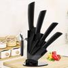 Kitchen Knives Ceramic Knives Accessories Set 3" Paring 4" Utility 5" Slicing 6" Chef Knife+Holder+Peeler Black Blade