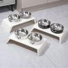 Double Bowls Cat Food Water Bowl Anti-flip Cat Dog Dual-use Bowl Pet Food Dispenser  Wet Dry Food