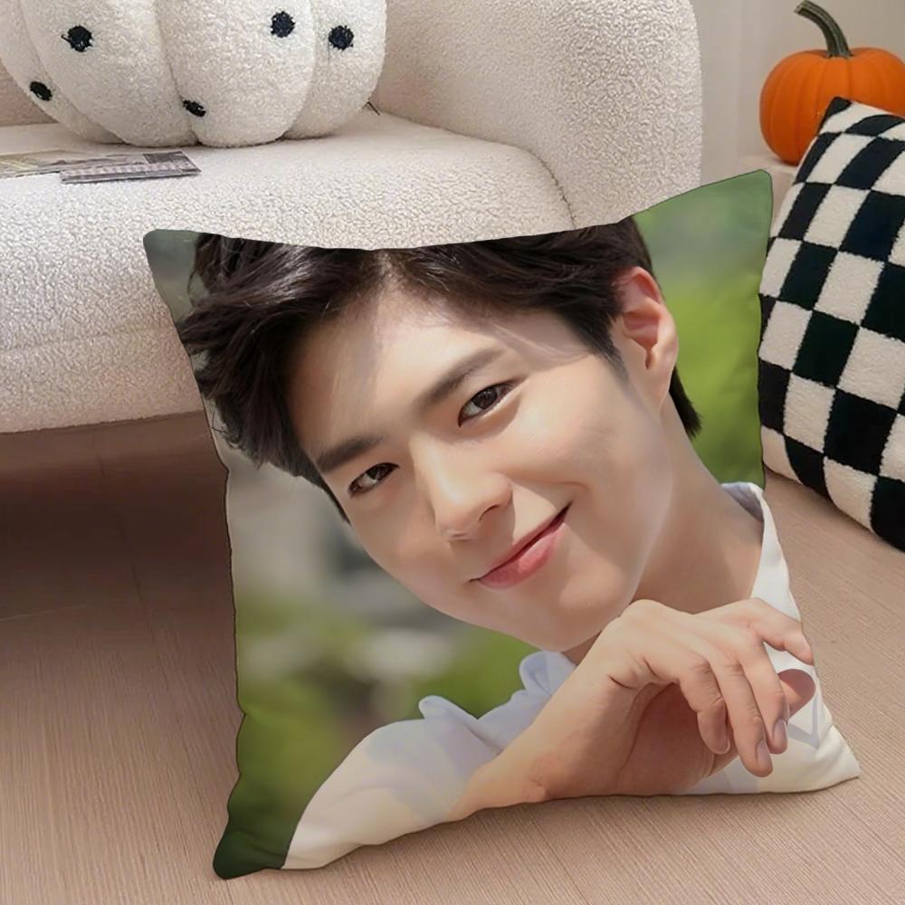 Charming Korean Handsome Actor PPark Bogum Cushion Cover Throw Pillow Cover Hidden Button Durable Polyester Chair Cushion