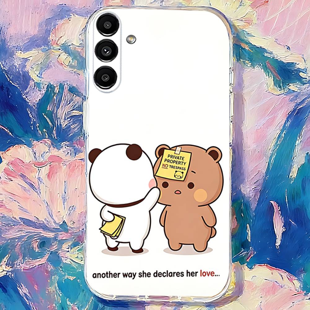 Милый чехол BuBu и D-DuDu для телефона, прозрачный, подходит для Samsung S30, S25, S24, S23, S21, S22, S20, S10, 5G, FE, lite, Plus, Ultra, прозрачный