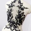 1Pcs White Black Lace Applique Handmade Beads Wedding Dress Decoration DIY Collar Lace Patch
