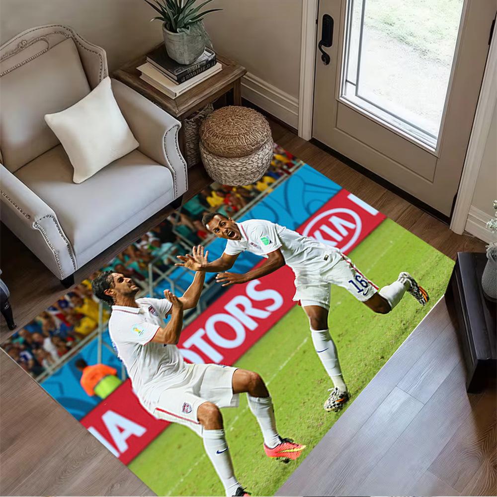 Football Players Floor Mat Design for Outdoor Living Rooms Foyer Entryway Anti-slip Rug Decorate Offices Perfect Birthday/Christmas Gift Idea