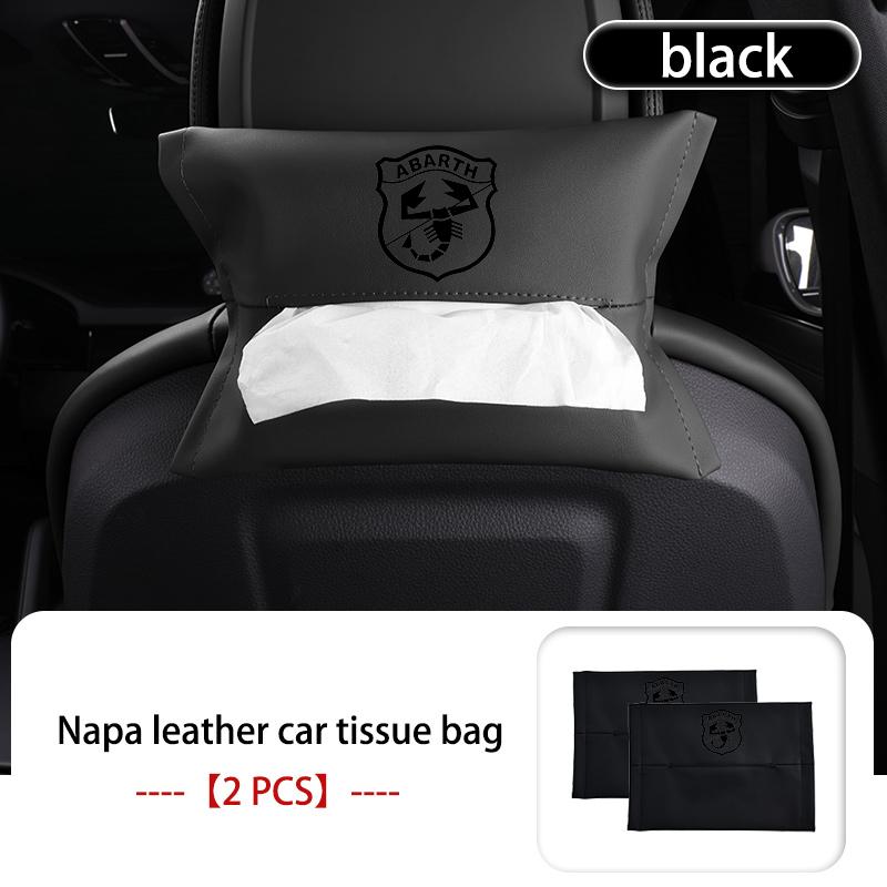 Car Styling Tissue Bag Armrest Box Paper Towel Interior Organizer Accessories For Abarth FR FIAT 500 Siena Seicento Stilo Tipo EK1
