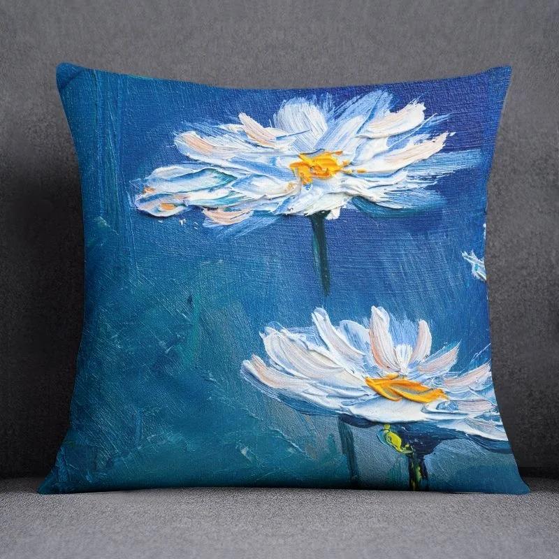 Colorful Oil Painting Pattern Pillowcase Car Ornaments Office Living Room Home Pillowcase