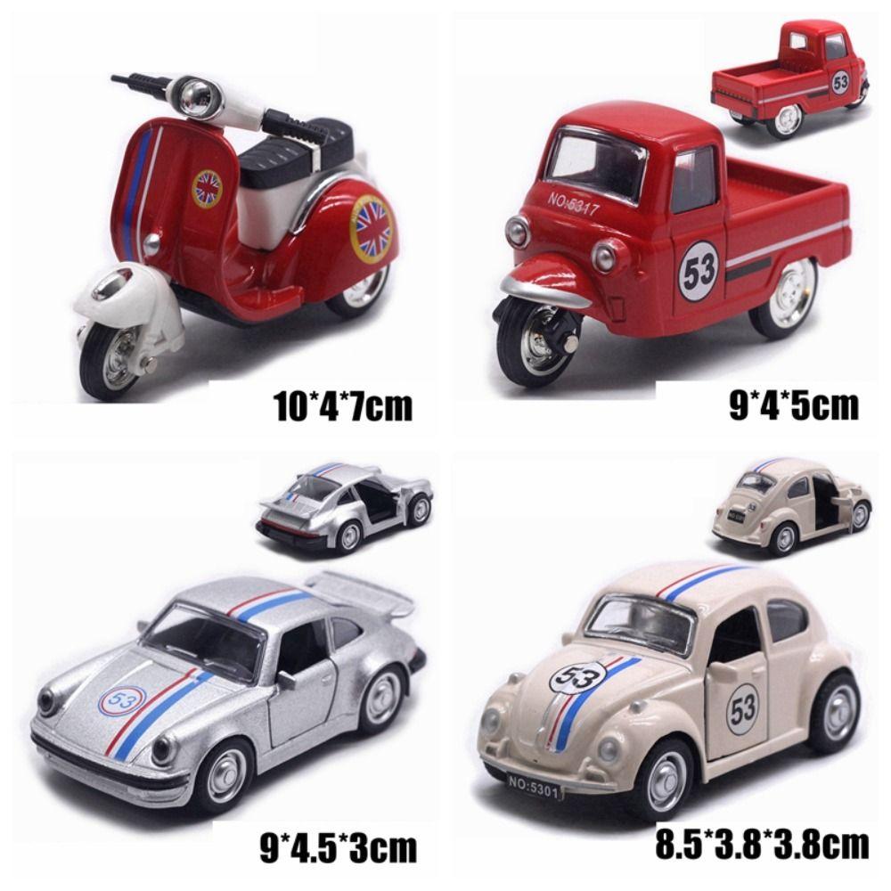 1:43 Pullback Car Alloy Three Wheeled Vehicle Model Gift Motorcycle Model