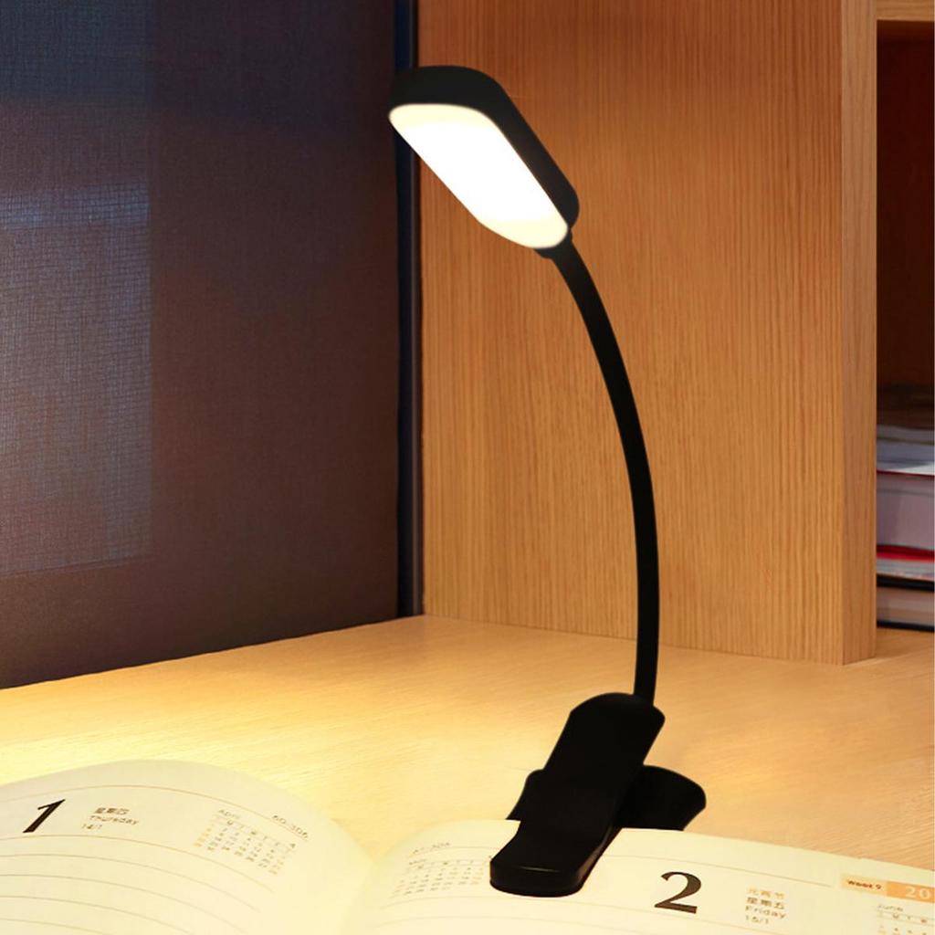 Usb Rechargeable Reading Light 3-level 7 Led Working Lamp Dc-5v Clip Book Portable Warm White 3000k Mini Lights Room For/bedroom