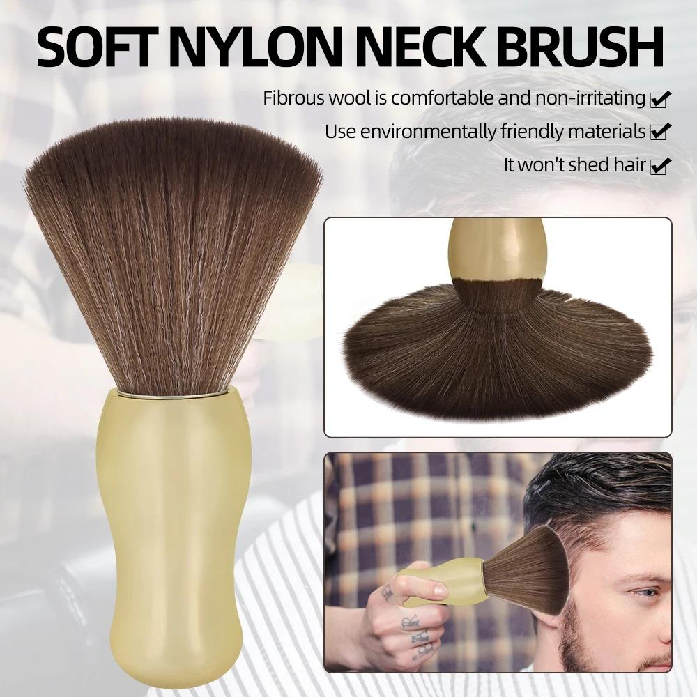 Duster Salon Hair Sweep Brush with Handle Hair Cutting Brush Durable Neck Duster Brush Barber