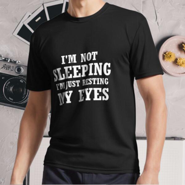 New Shirt i'm not sleeping i'm just resti Active Logo T-Shirt Funny Size S - 5XL