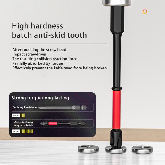 5/6/10/12 шт. Набор бит для ударной отвертки Устойчивые к ржавчине Высокоточные шлицевые головки Крестовые биты для отвертки Сверла с магнетизмом