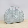 Large-Capacity Bag Hollow Jelly Beach Holiday Portable Tote Bag Reusable And Easy To Clean Plastic Portable Bath Basket