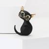 Fashion Cartoon Alloy Enamel Cat Brooch Cute Trend Women'S Sweater Cardigan Corsage Ornament Pin