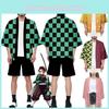 High Quality Breathable Anime Demon Slayer Kimetsu No Yaiba Kamado Nezuko Cosplay Loose Haori Coat Tops
