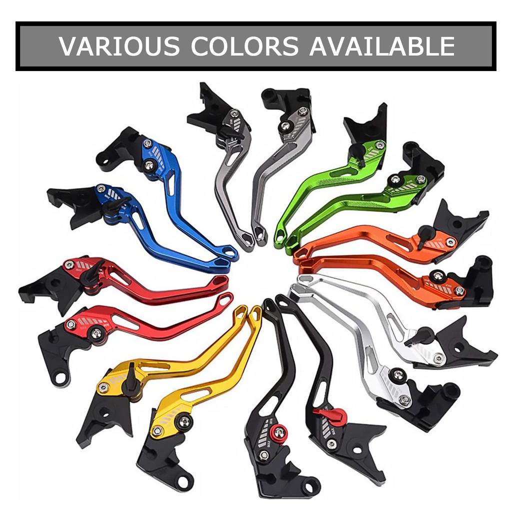 Комплект рычагов тормоза и сцепления, удлиненный, алюминиевый, 5D, текстура, 6 уровней, регулируемый, совместимые транспортные средства Kawasaki Kawasaki Z750 (Не Z750S) 2004-2006 (черный)