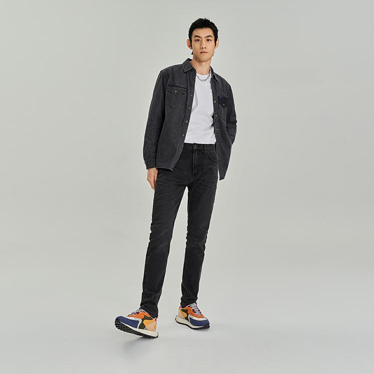 Lee Однотонная джинсовая рубашка-поло мужская tops LMT006304100342A03941