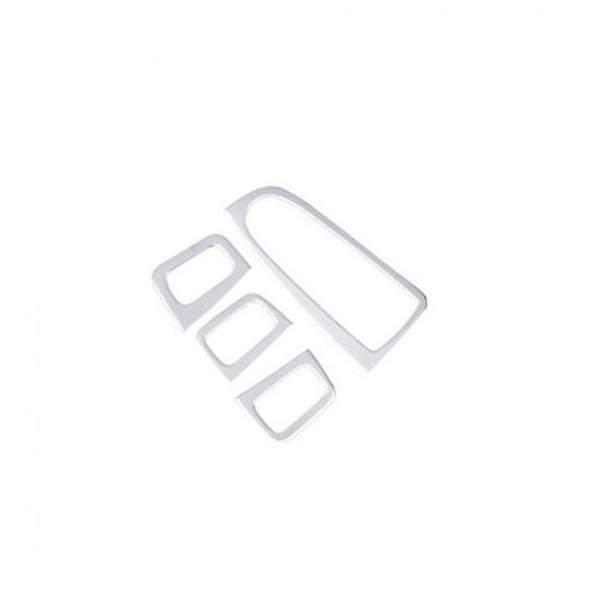 For Mercedes-Benz GLC 2016- Steel Silver Window Lock Lift Panel Trim Frame