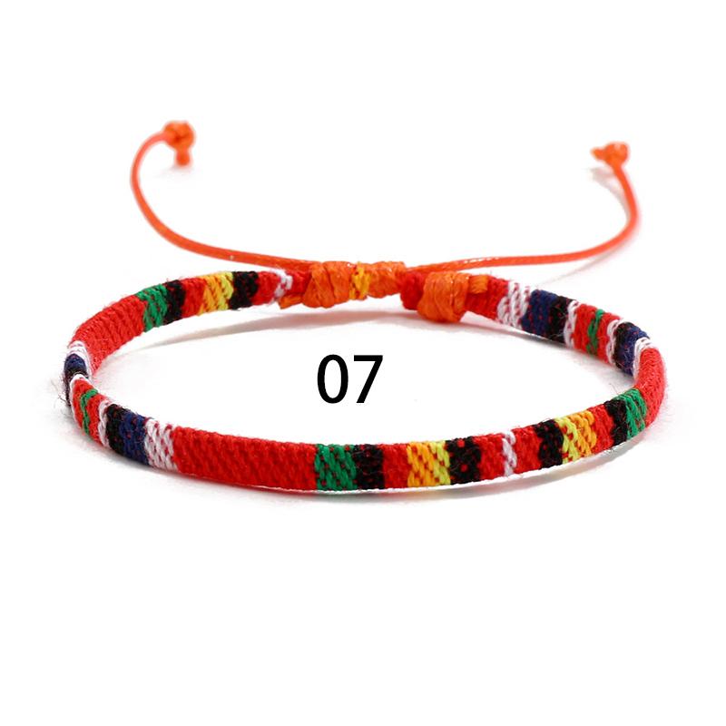 Женский мужской браслет из веревки Бохо плетеный браслет винтажное плетение ручной работы текстильные браслеты модные ювелирные изделия узор 1 шт