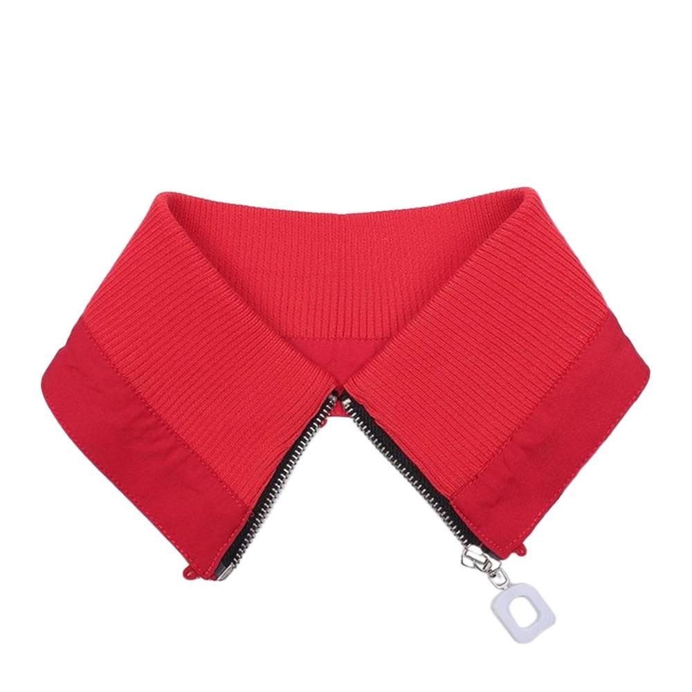 With Zipper Detachable False Collar Washable Rib False Collar Neck Scarf Shawl Wrap Down Jacket