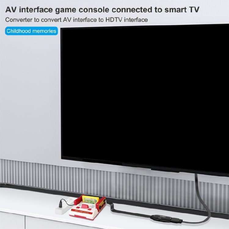Адаптер AV-входов на HDMI Plug and Play, Конвертер RCA в HDMI для легкого подключения классических устройств к новым дисплеям