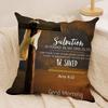 Good Friday Christ Text Cushion Cover Silky Short Plush Invisible Zipper Dustproof Sofa Pillow Case for Home Decor
