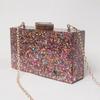 New Fashion Accessory Women Cute Bag Acrylic Sequin Night Dinner Handbag Woman Wedding Evening Bag Trendy Party Box Clutch Purse