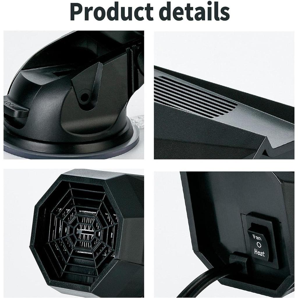 Автомобильный обогреватель 12 В 150 Вт портативный обогреватель ветрового стекла 2 в 1 быстрый вентилятор обогрева ветрового стекла автомобиля с присоской