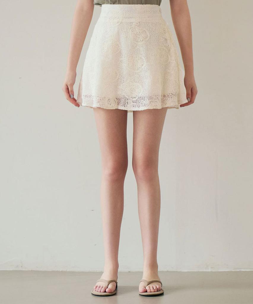 Lucida Veil Rose Lace Skirt_2 Colors