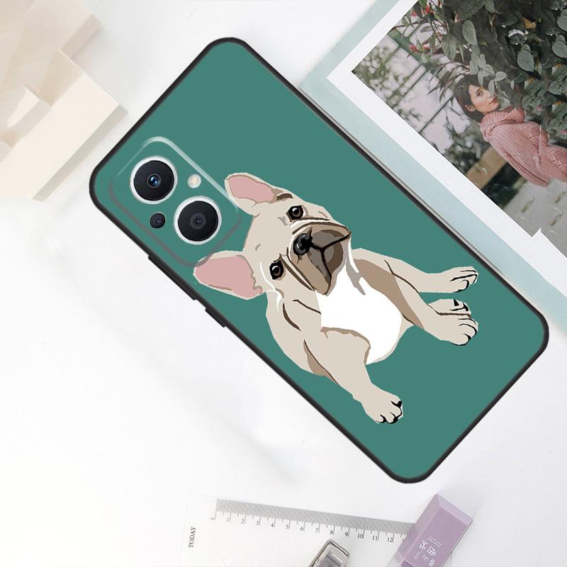 French Bulldog Dog Case For OPPO Reno 10 Pro 11 F 8T 4Z 5Z 4 5 6 7 8 Lite OPPO Find X5 X6 Pro X2 X3 Lite Cover