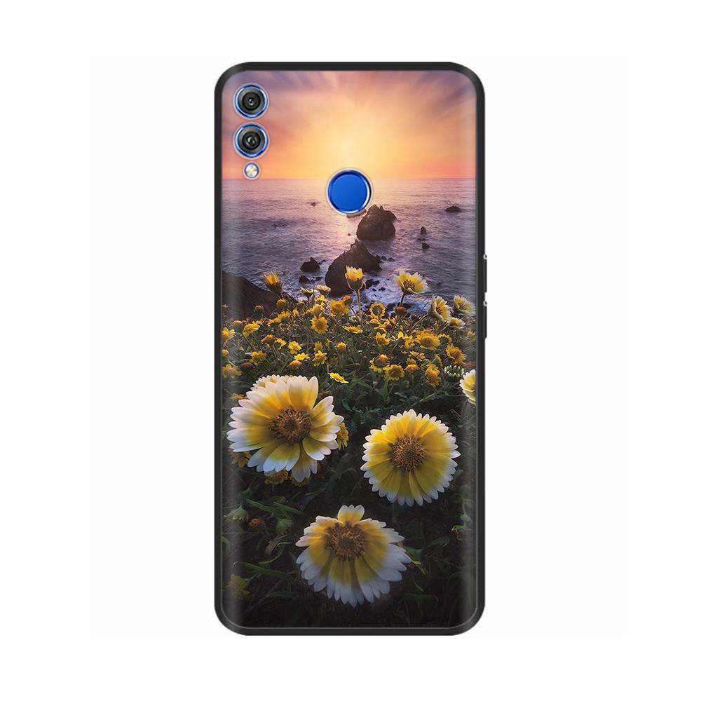 Для Honor 8X Чехол Мягкий Жидкий Силикон Полное Покрытие Чехол для Телефона Для Huawei Honor 8X Чехлы Honor8X Милый Панда Задняя Крышка Fundas