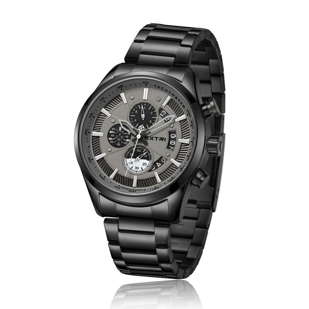 Модные деловые мужские часы Кварцевые часы Хронограф Водонепроницаемые наручные часы Мужские часы с большим циферблатом Повседневные часы Аналоговые мужские часы с календарем