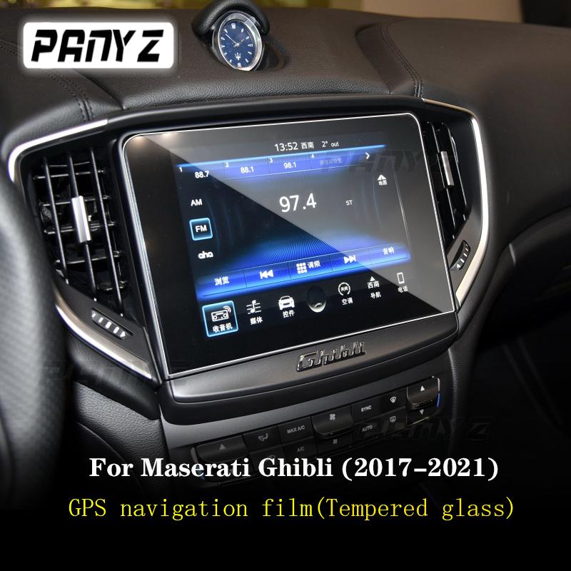 Для Maserati Ghibli GranTurismo 2017-2023Автомобильная GPS-навигационная пленка, ЖК-экран, защитная пленка из закаленного стекла, против царапин