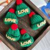 10/20pcs Mini Santa Hat & Scarf 2026 New Christmas Costume for Cat Rabbit Doll Lollipop Bottle DIY Xmas Party Dinner Decoration