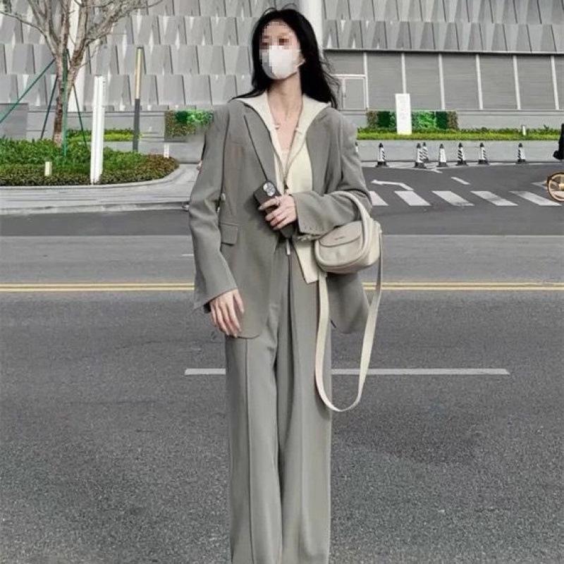 Женский Осенний Костюм-Комплект «Богиня с Характером»: Элегантный комплект из двух предметов: широкие брюки