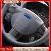 3 шт., углеродное волокно, накладка на панель рулевого колеса автомобиля, декоративная наклейка для Ford Focus 2 MK 2 2005-2011