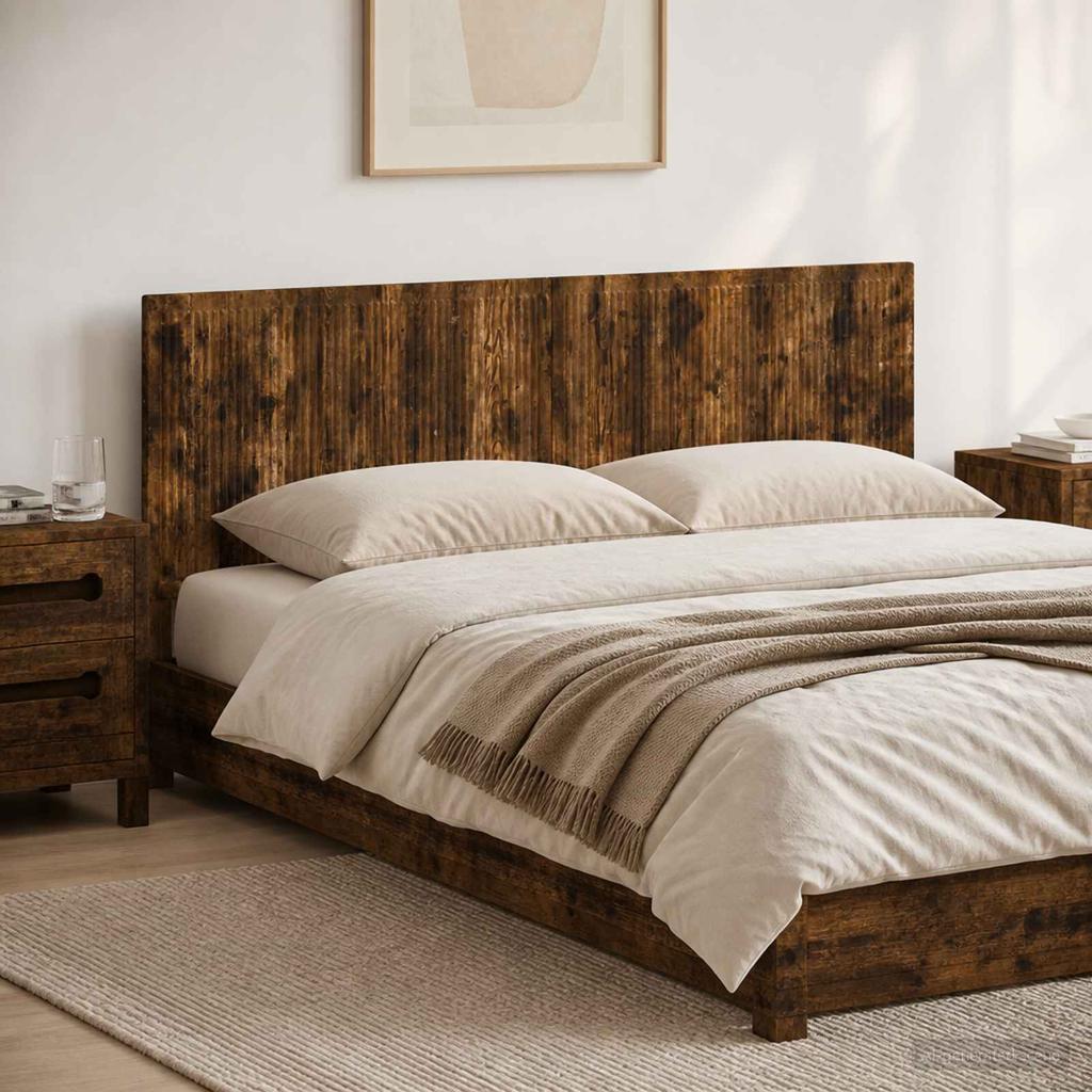 Wall Mounted Headboard EDE Smoked Oak Engineered Wood