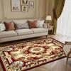 Красный ковер в европейском стиле для гостиной Роскошное украшение Домашний ковер для спальни 200x300 см Коврик для пола для лаунжа Нескользящий Моющийся Пушистый