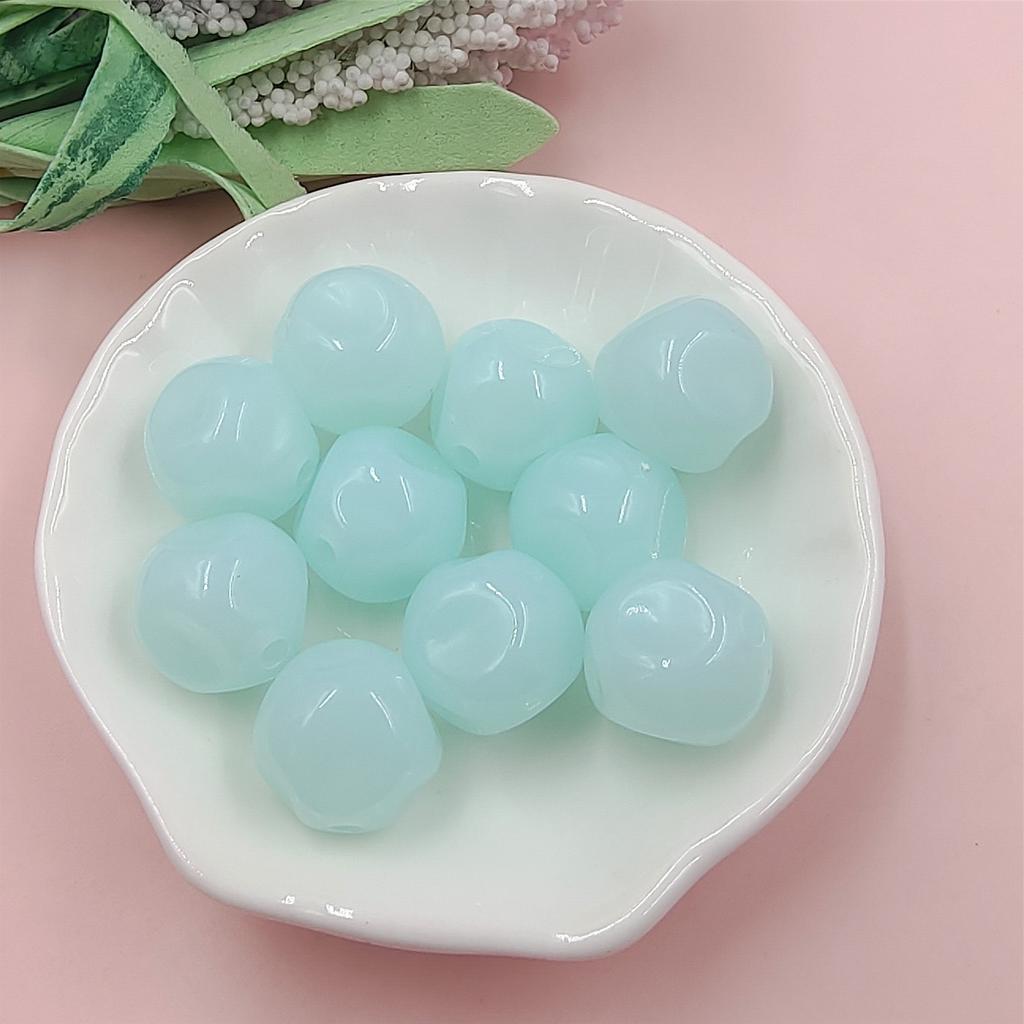 Акриловые поделки, модные многогранники с отверстиями, сделай сам, 10 шт./пакет, ювелирные аксессуары, цвет макарон, материалы для бисера, свободные бусины, перламутровый имитация нефрита