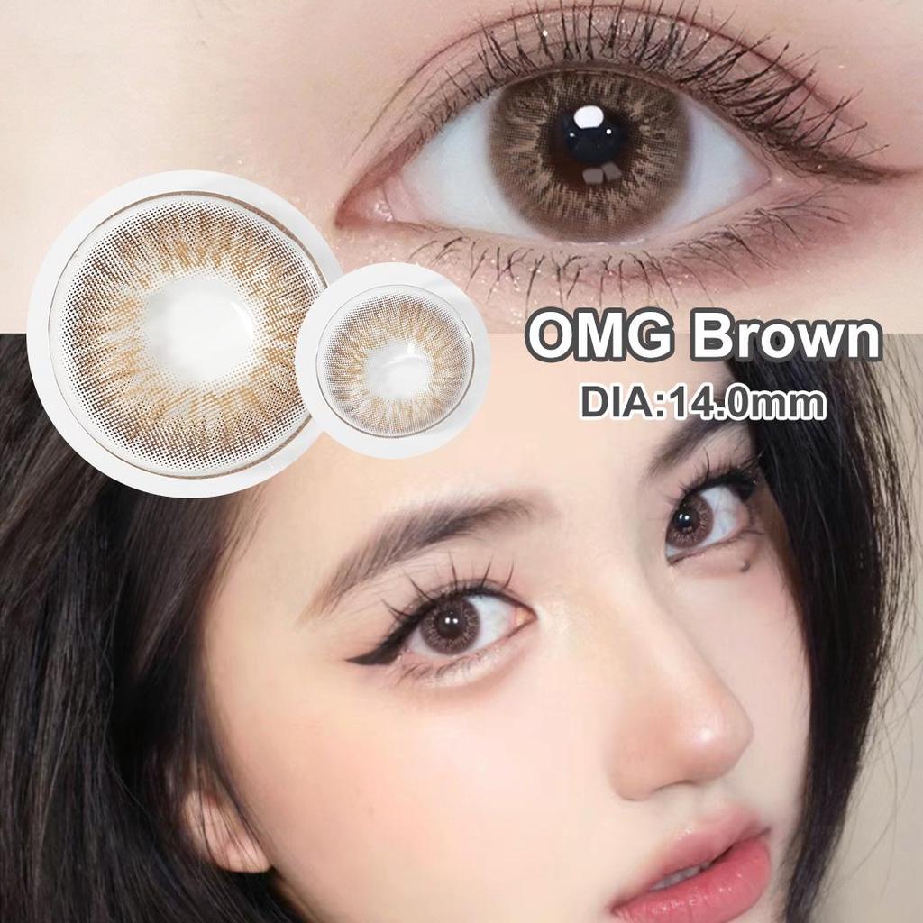 0~-6.00 Colored Contact Lense Magister 14mm Brown/Gray Natural Contact Lenses OMG Series