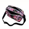 Casual Retro Nylon Shoulder Bag Multi Layered Floral Print Mother Handbag Women's Fashion Vintage Flower Crossbody Bags