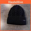 Hat Simple Knit With Embroidered Letters Warm Solid Color For Casual Wear