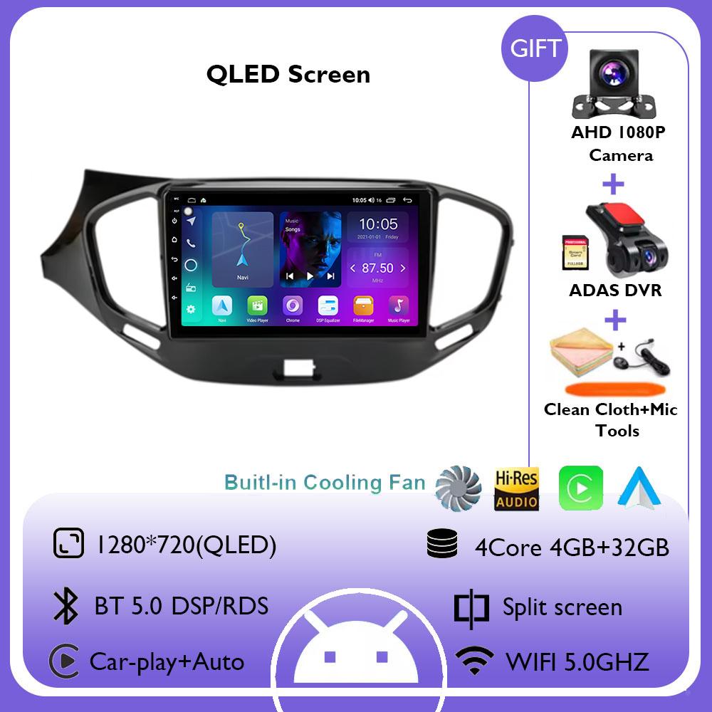 Android 14 Carplay Car Radio для LADA Vesta Cross Sport 2015 - 2020 Мультимедийный проигрыватель Стерео GPS 2K QLED Автомагнитола Нет 2din 2 din