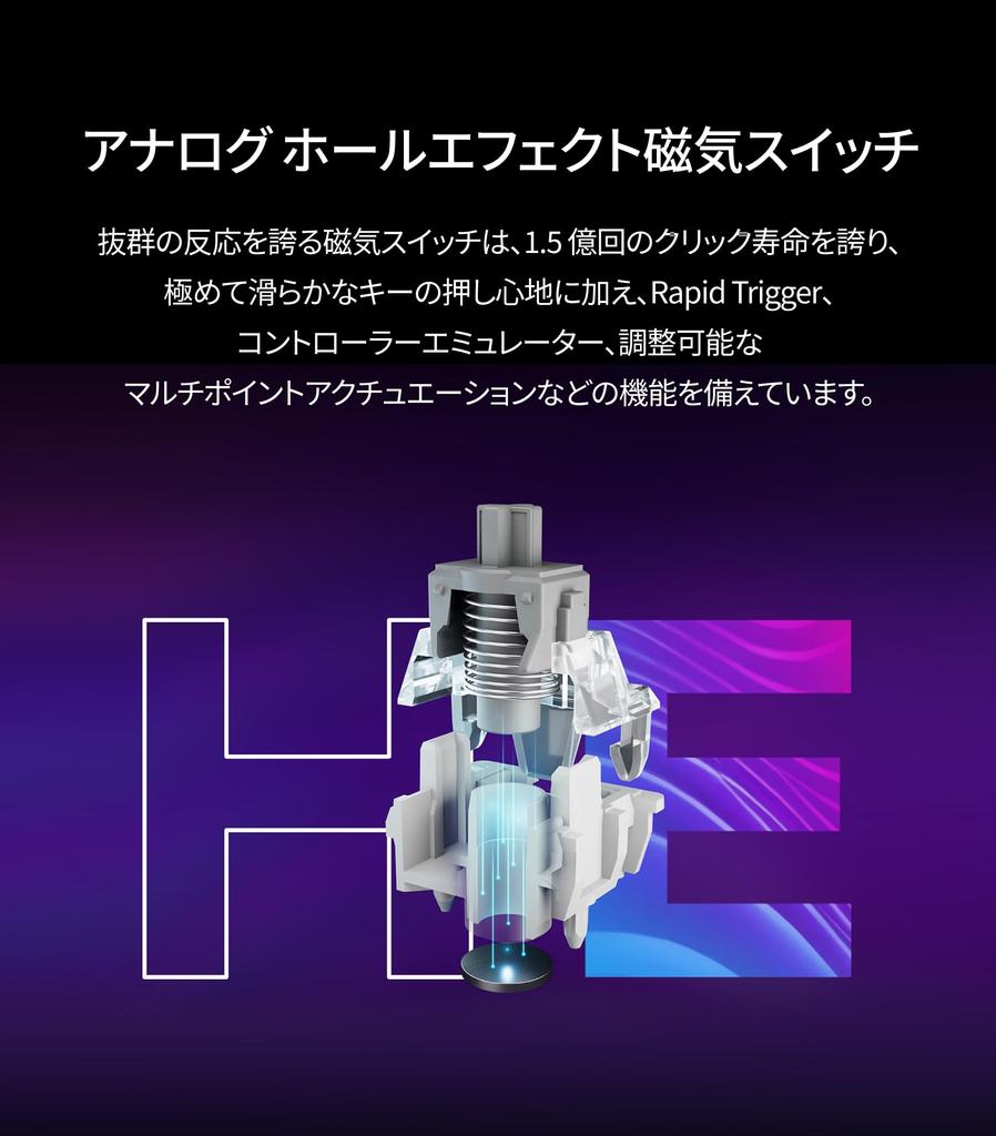 Оснащен Rapid Trigger Turtle Beach Vulcan II TKL Pro React Tap Оснащен регулируемым срабатыванием JP Японская раскладка Проводная игровая клавиатура с эффектом Холла